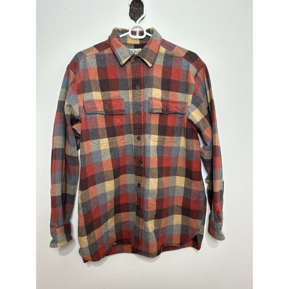 LL Bean Flannel Shirt Men’s Medium Traditional Fit Chamois 277981 Plaid - Picture 2 of 5